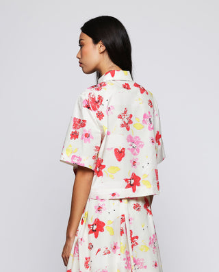 Camisa corta estampado figurativo de algodón by MI | 04543_0050_2