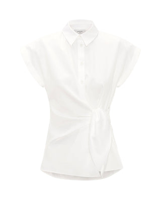 Camisa blanca manga corta 100% algodón
