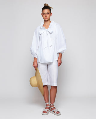 Top blanco de algodón.