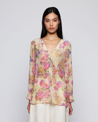 Blusa estampado floral de seda by MIRTO | 04565_0050_1