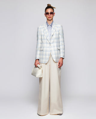 Blusa azul lavanda de seda elástica. by MIRTO | 04572_0051_3