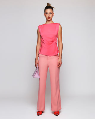 Top coral drapeado by MIRTO | 04584_0050_3