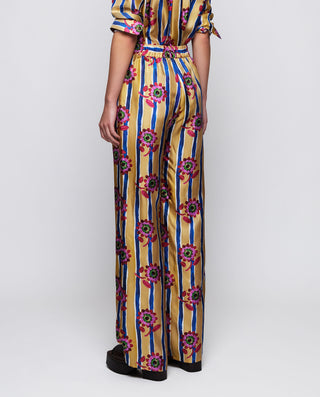 Pantalón ocre estampado de seda by MIRTO | 04600_0050_2