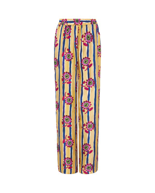 Pantalón ocre estampado de seda by MIRTO | 04600_0050_4