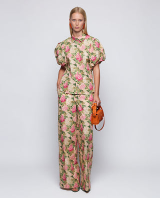 Pantalón estampado floral de algodón by MIRTO | 04604_0050_3