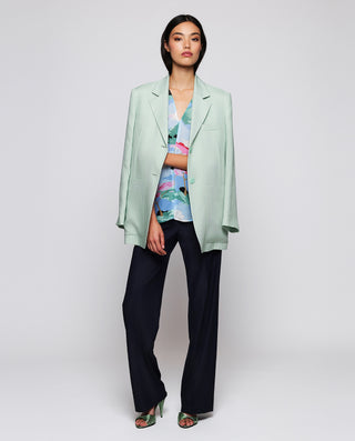 Pantalón azul stretch en tejido técnico by MIRTO | 04606_0052_3