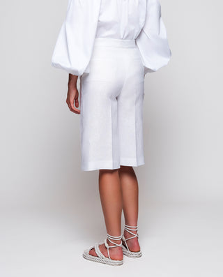 Bermuda blanca de lino by MIRTO | 04614_0050_2