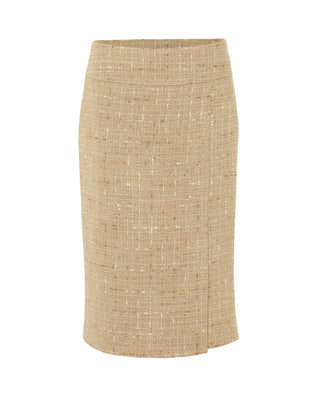 Sequin tweed midi skirt