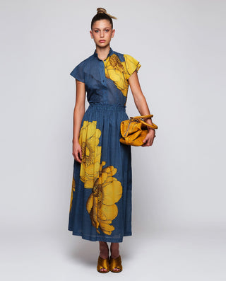 Falda midi de algodón estampado floral by MIRTO | 04648_0050_3