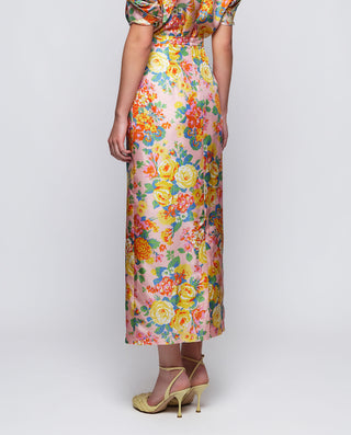Falda larga estampado floral rosa de seda by MIRTO | 04655_0050_2