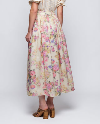 Falda midi de algodón estampado floral by MIRTO | 04656_0050_2