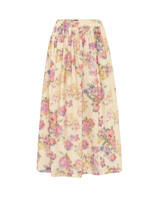 Falda midi de algodón estampado floral by MIRTO | 04656_0050_4