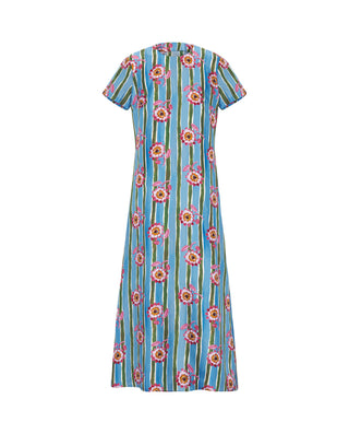 Vestido estampado floral con rayas de seda by MIRT | 04699_0051_4