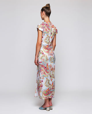 Vestido midi drapeado estampado paisley by MIRTO | 04710_0050_2
