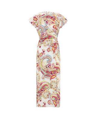 Vestido midi drapeado estampado paisley by MIRTO | 04710_0050_4