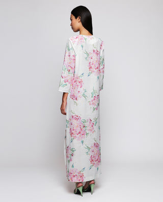 Vestido largo estampado floral lino algodón by MIR | 04725_0050_2