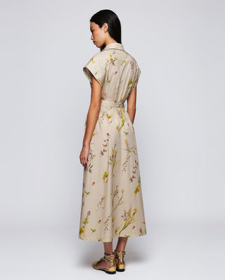 Vestido camisero beige estampado florall by MIRTO | 04779_0050_2