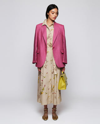 Vestido camisero beige estampado florall by MIRTO | 04779_0050_3