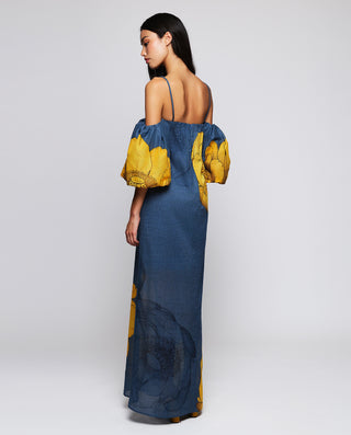 Vestido largo estampado floral de algodón by MIRTO | 04792_0050_2