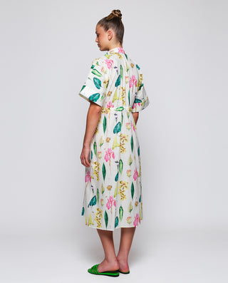 Vestido camisero estampado botánico algodón by MIR | 04798_0050_2