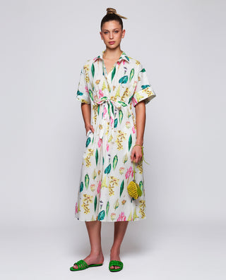 Vestido camisero estampado botánico algodón by MIR | 04798_0050_3