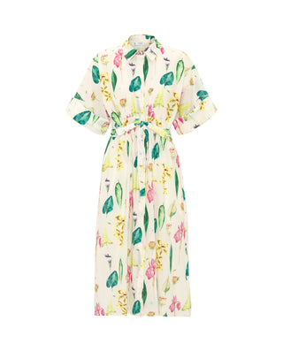 Vestido camisero estampado botánico algodón by MIR | 04798_0050_4