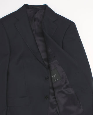 Dark blue wool honeycomb structure suit