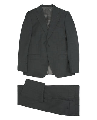 Medium gray wool window-pane suit
