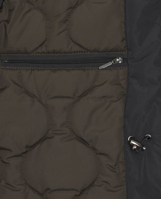Dark gray field jacket removable hood