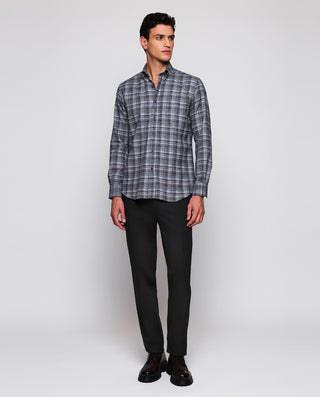 Gray joggers in technical with structure