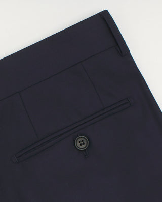 Regular-fit 130'S wool suit in navy partridge-eye