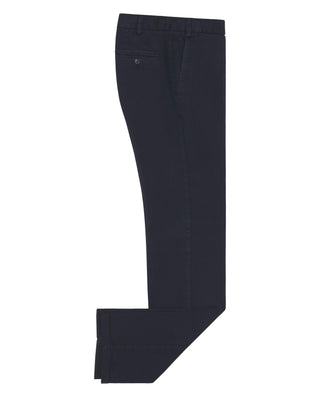 Navy blue stretch cotton casual pants