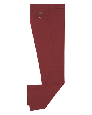 Pantalón casual de algodón burdeos by MIRTO