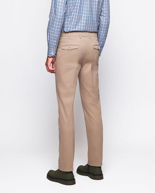 Pantalón casual beige de algodón stretch con by MI | 04906_0050_2