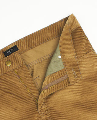 Pantalón casual tostado 5 bolsillos de pana