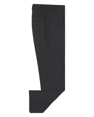 Gray melange pleated trousers