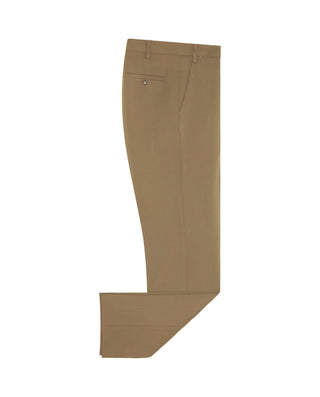 Pantalón vestir beige regular fit con pliegues