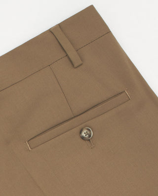 Beige pleated trousers