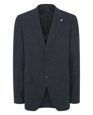 Navy blue Donegal wool blend jacket