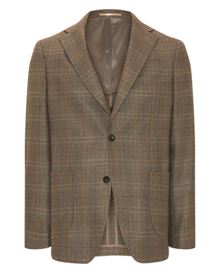 Semi-structured jacket in tan check