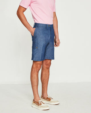 Bermuda hombre cargo regular chambray