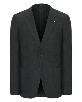 Chaqueta gris marengo de lana con textura