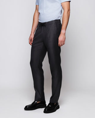 Pantalón jogger gris en lana fina by MIRTO | 05003_0053_1