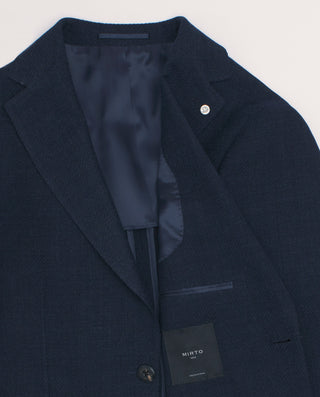 Chaqueta azul marino en punto de lana by MIRTO | 05043_0050_3