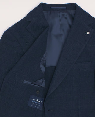 Chaqueta azul marino en punto de lana by MIRTO | 05043_0050_4