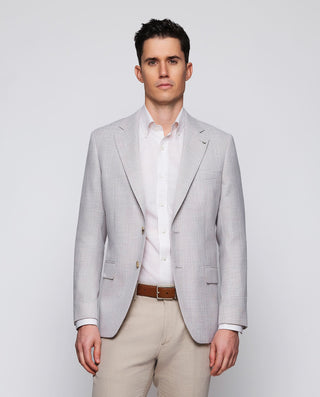 Beige hopsack blend jacket