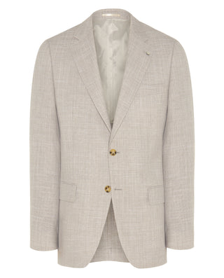 Beige hopsack blend jacket