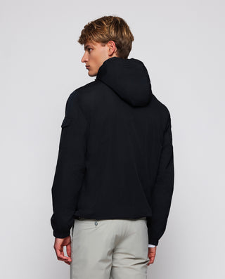 Cortavientos azul oscuro con capucha by MIRTO | 05083_0050_2