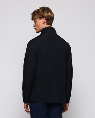 Parka corta azul oscuro con capucha oculta by MIRT | 05089_0050_2