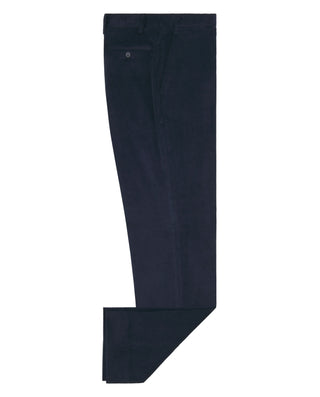 Navy blue microcorduroy dress trousers